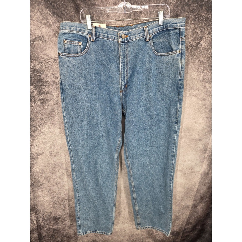 Member's Mark Jeans Mens 40 X 32 Blue Relaxed Straight Leg Medium Wash New